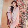 Quality Warm Home 2 Piece Nighty Suit , Loose Long Sleeves Soft Smooth Velvet Pajamas For Women for sale