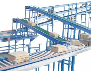 Quality JOLINMFG Factory carton inclined clinmbing roller conveyor PVC belt conveyor for sale