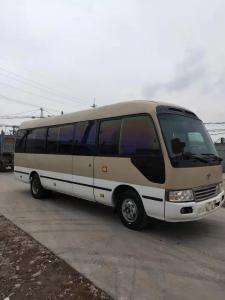 Quality japan brand toyota coaster 30 seats diesel fuel second hand medium-sized bus 4x2 coaster on sale for sale