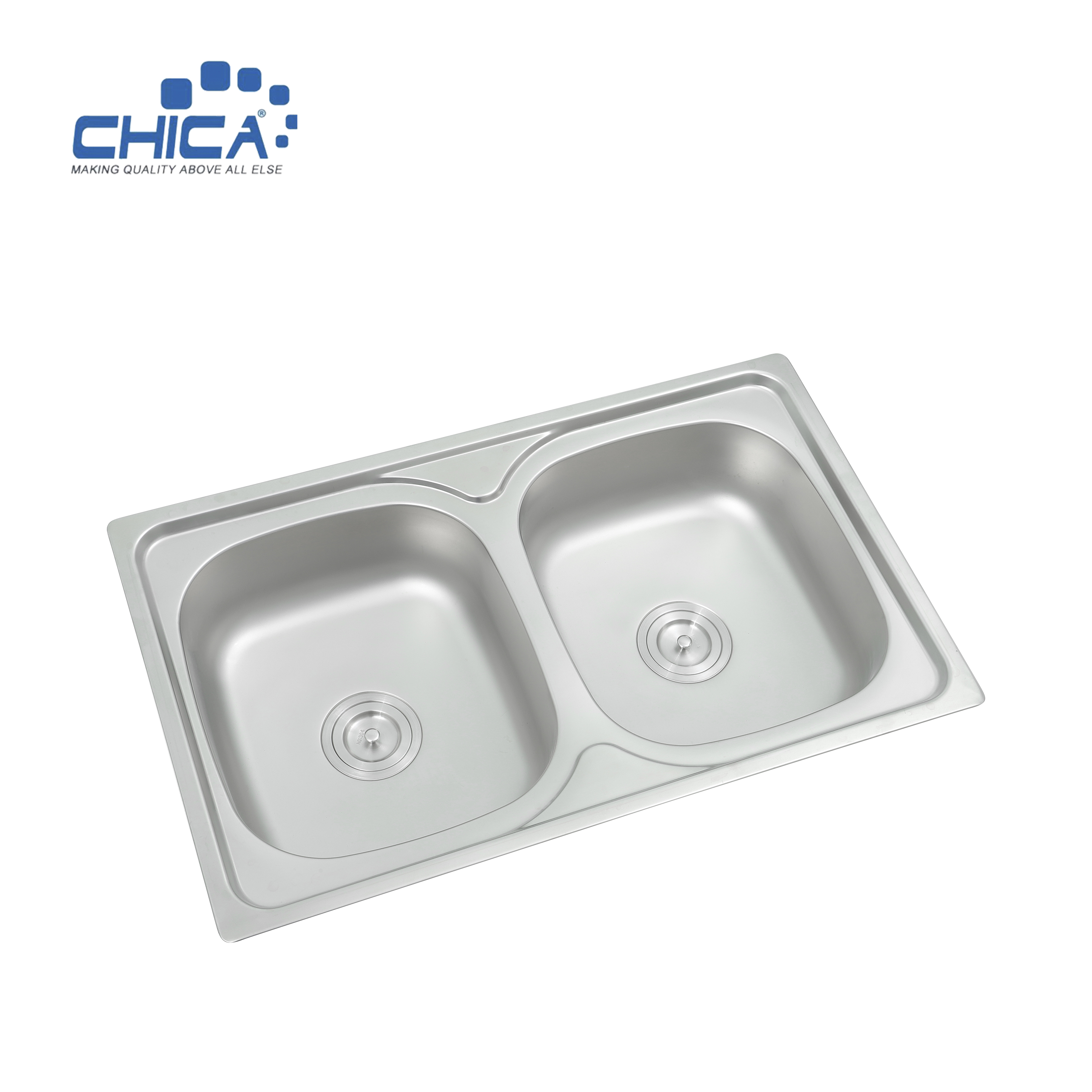 Quality MG4090 Stainless Steel Kitchen Sink SUS304 Double Bowl Pressed House Kitchen Sink for sale