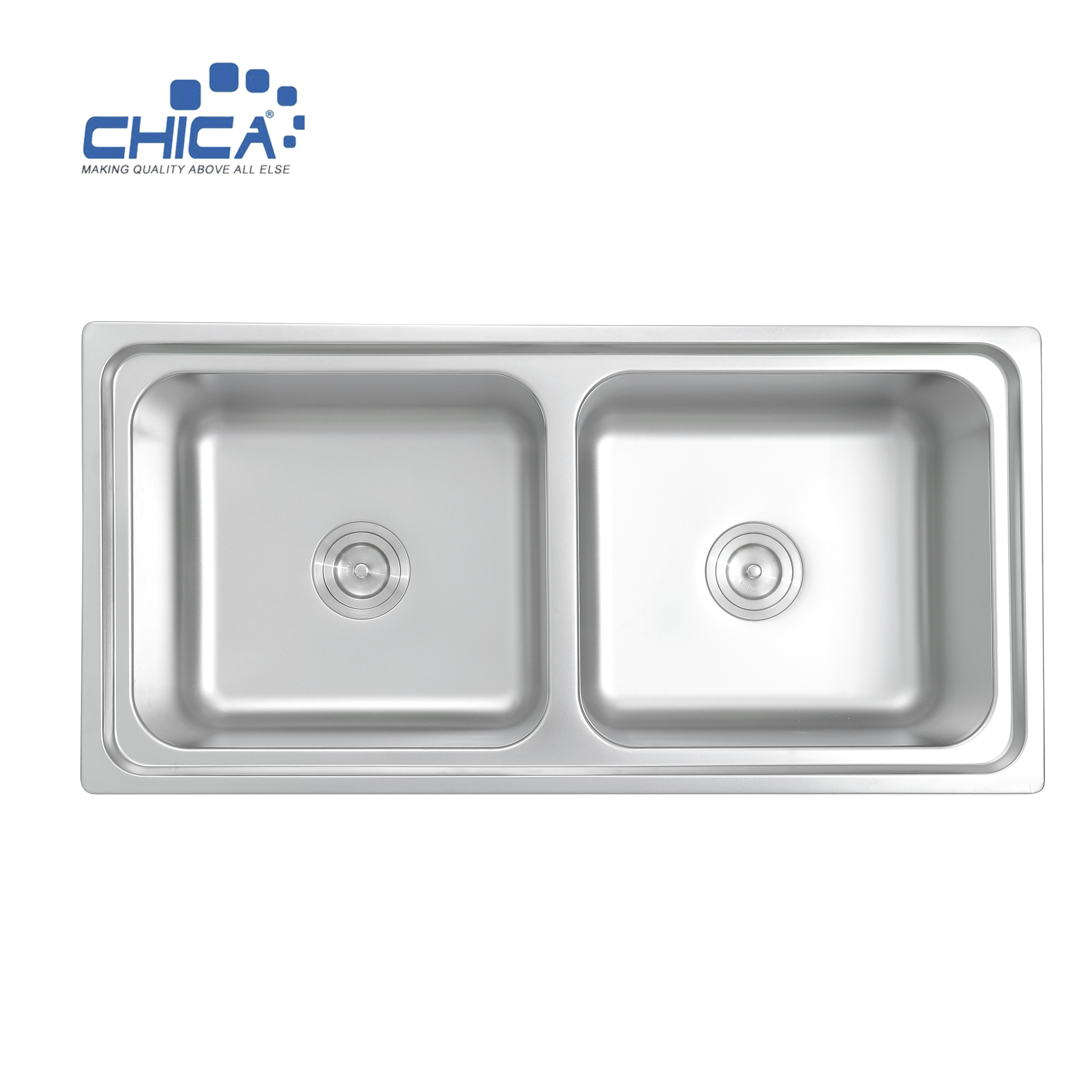 Quality MG4094 Stainless Steel Kitchen Sink SUS304 Double Bowl Pressed House Kitchen Sink for sale