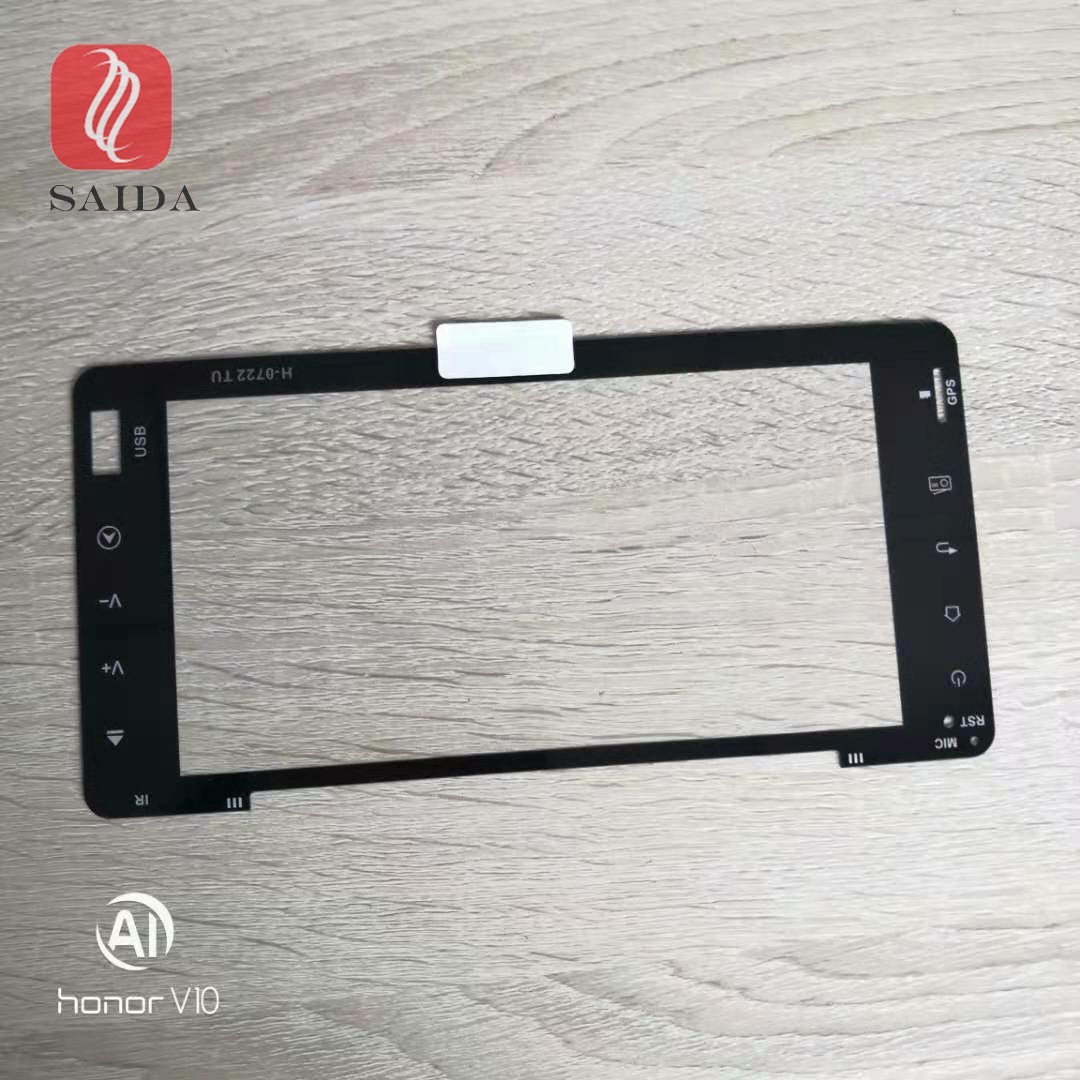 custom chemically strengthened glass cover lens 1mm thickness for touch panel LCD display monitor