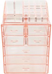 Quality Spacious Design Custom Acrylic Display Case Makeup And Jewelry Storage for sale