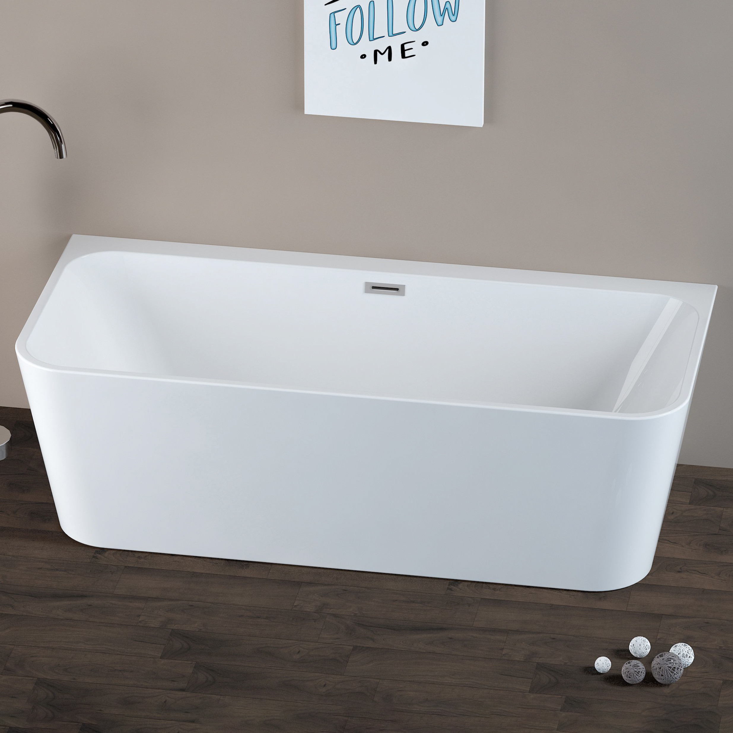 White Acrylic Free Standing Bathtubs SPA Whirlpool Air Massage for sale