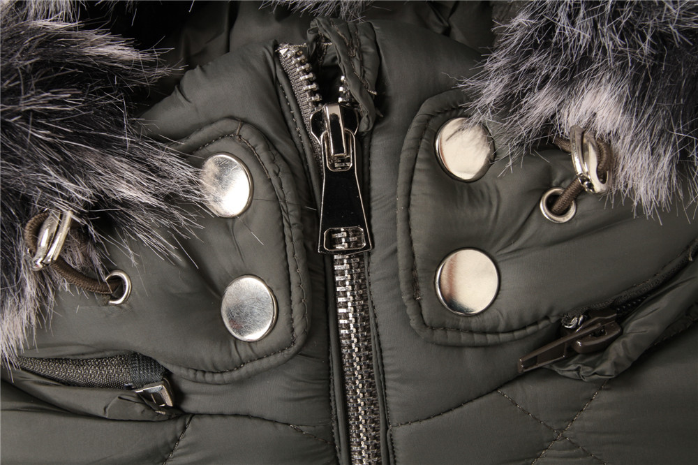 Quality Casual Women's Padded Coats And Jackets Clothing With Fur Hood Metal Zipper for sale