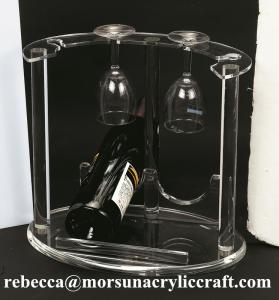 Quality Elegant Design Popular Transparent Acrylic Wine Glass Holder in the home and bar for sale