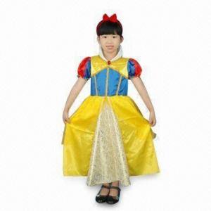 Quality Girls' Party Dresses with Cartoon Character Style, Made of Polyester and Cotton for sale