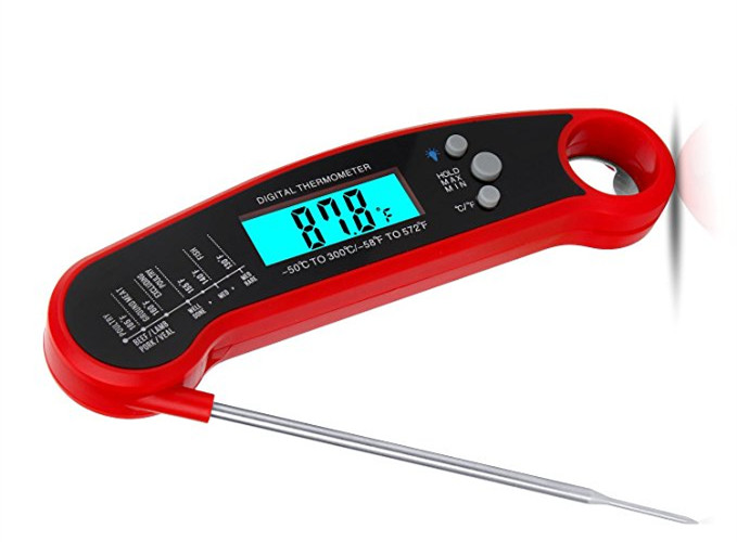 Quality IP67 Waterproof Digital Kitchen Probe Thermometer With Magnet / Bottle Opener for sale