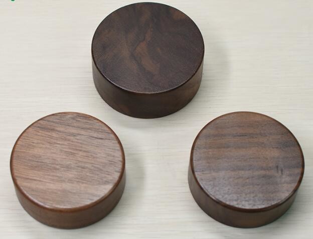 Buy Wooden glass jar lids screwable lids walnut wood oiled finish at wholesale prices