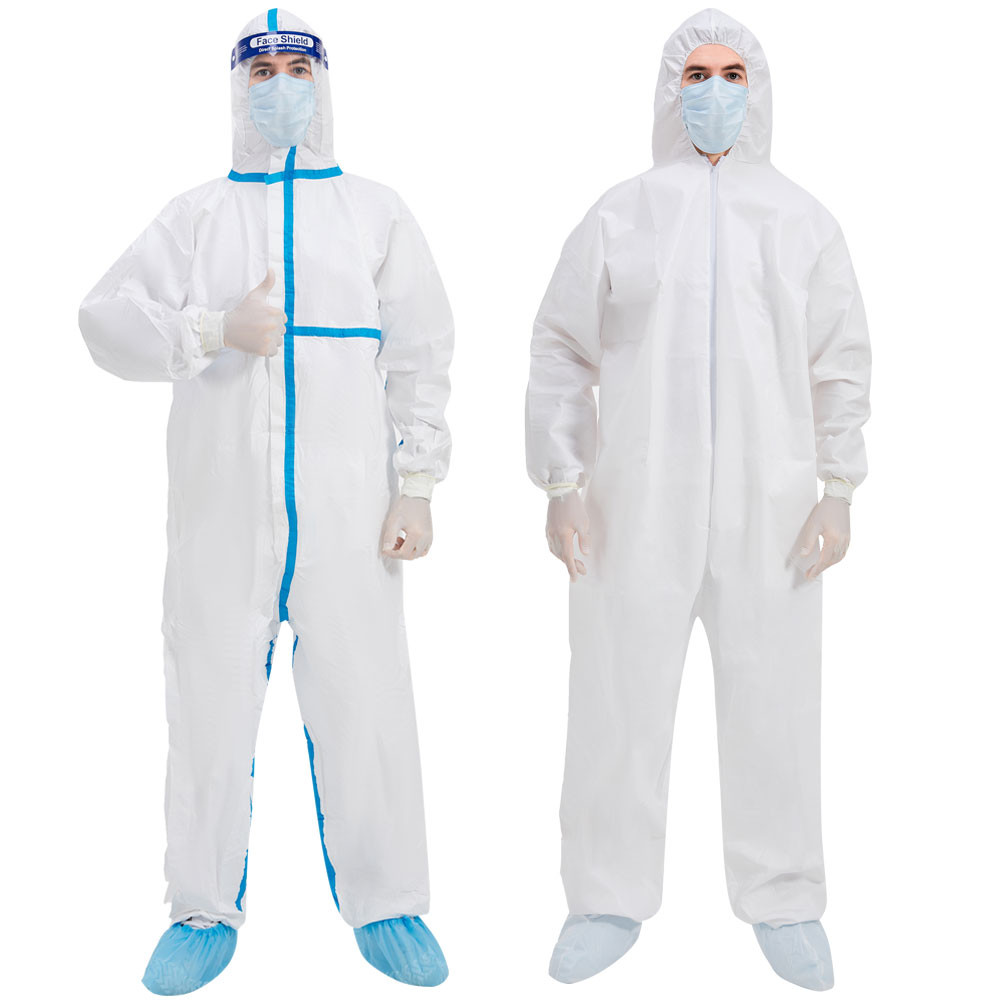 Quality S-XXL Disposable Protective Coverall Waterproof Lightweight Microporous 15-70gsm for sale