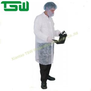 Quality Fluid Resistant Single Use PP Long Sleeve Lab Coats For Students for sale