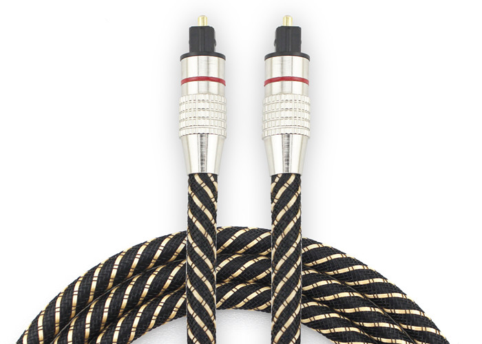 Metal Nylon Braided Toslink SPDIF 1m - 10m Optical Audio Cable For Sound Bar for sale