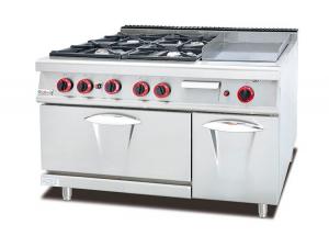 Quality Multi-Functional Western Kitchen Equipment Gas Range With Griddle / Grill Combination for sale