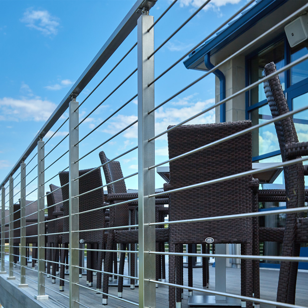Buy cheap SS316 Material Exterior hand railing systems with solid rod design from wholesalers