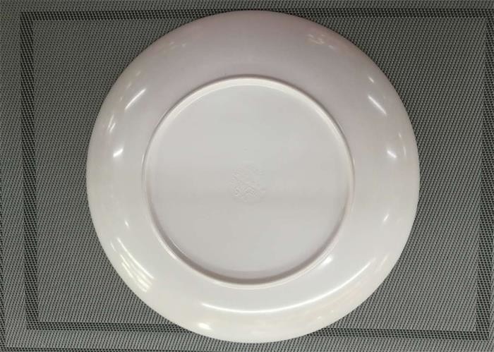 Quality Diameter 25cm Weight 200g Melamine Dinnerware Plate / White Porcelain Dishes for sale