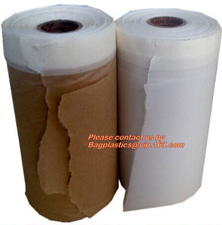 Quality PAPER Adhesive Plastic Car Seat Covers Masking Film Car Painting With Masking Tape for sale