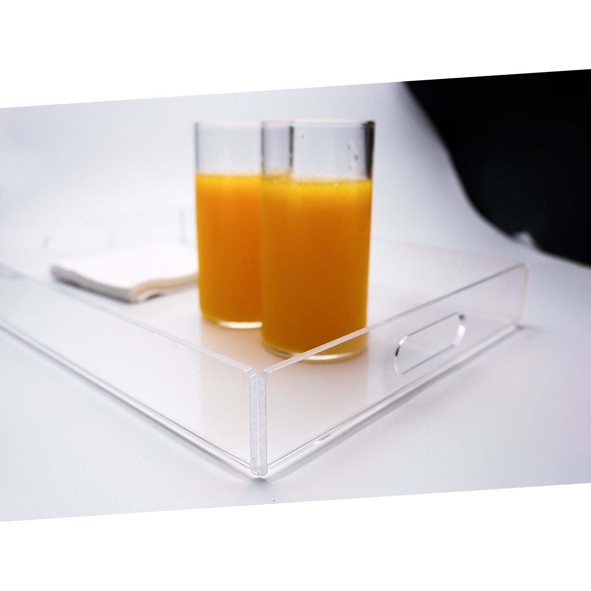 Quality Clear Acrylic Tray Rectangular For Breakfast for sale