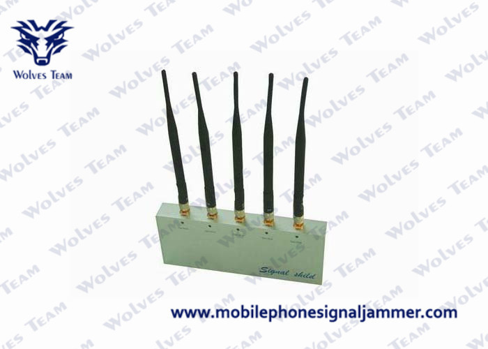 Quality 5 Antenna With Remote Control Mobile Phone Signal Jammer for sale