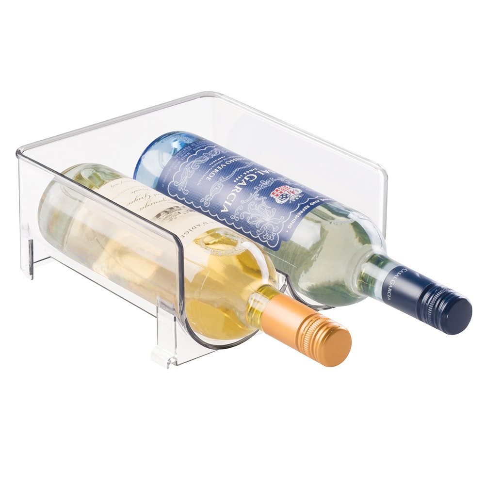 Quality Plastic Acrylic Wine Bottle Holder Impact Resistance For Kitchen Countertops Stackable for sale