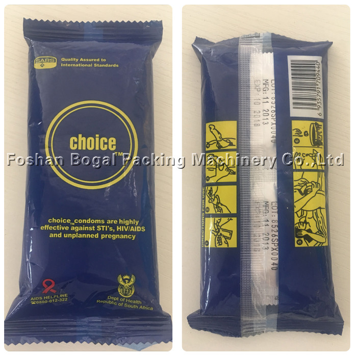 Quality Condom Flow Packaging Machine / Horizontal Flow Wrapper 65 - 190mm Bag Length for sale