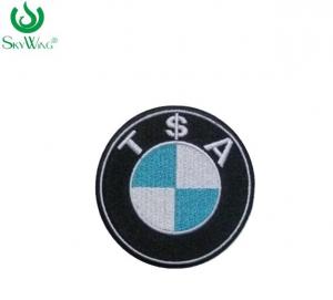 Quality Professional Fabric Company Logo Patches With Iron On Backing Customized Size for sale