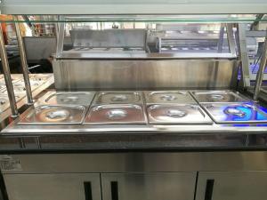 Quality Marble Stainless Steel Catering Equipment Hot Food Unit Standing Bain Marie 1600*900*800+560mm for sale