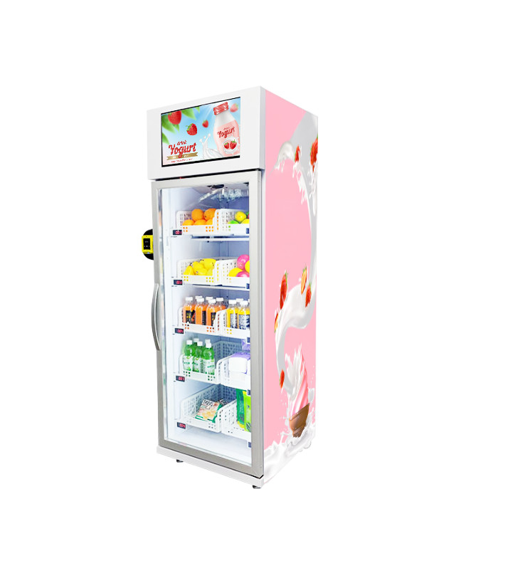 Quality Micron smart fridge sandwich salad fresh food vending machine for sale