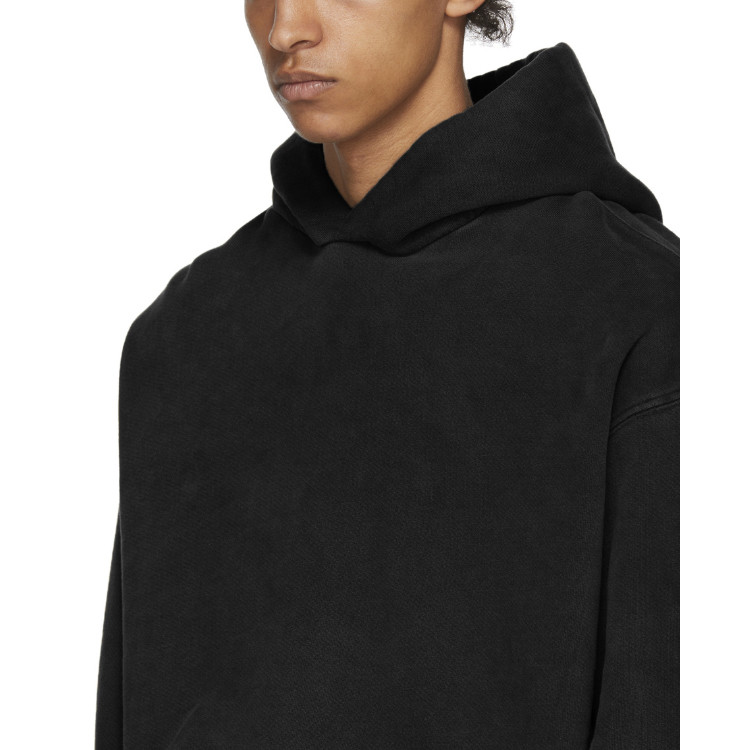 Buy cheap Custom Non Drawstring Blank Oversized Sweatshirts Black Cropped Hoodies from wholesalers