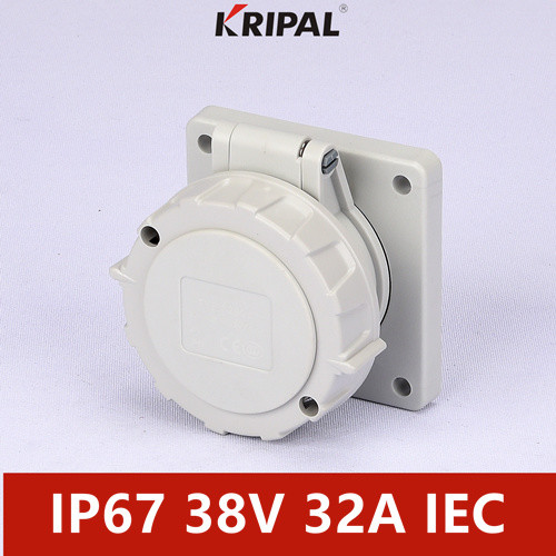 Quality 48V 32A IP67 3P Low Voltage Panel Mounted Socket IEC Standard for sale