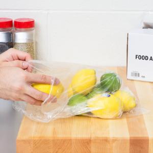 Simple Food Safe Storage Bags , Rolled Food Grade Clear Bags 10