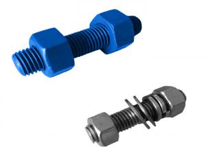 Quality ASME B18.31 Fluoro Blue Or HDG Carbon Coating Hex Bolt And Nuts for sale