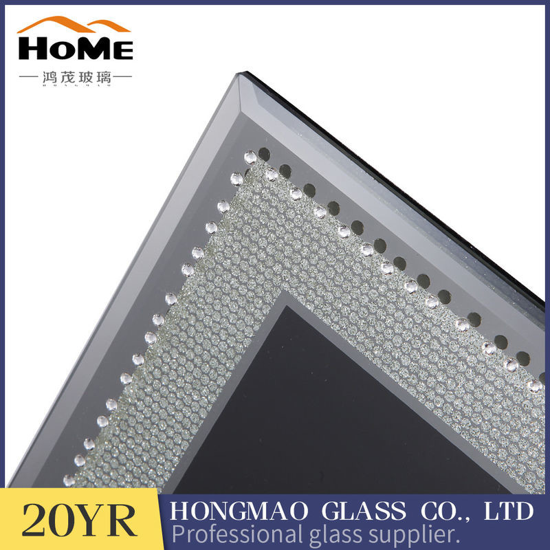 Quality Table Top Display Glitter Glass Photo Frame 180*230*15MM With Matte Button for sale