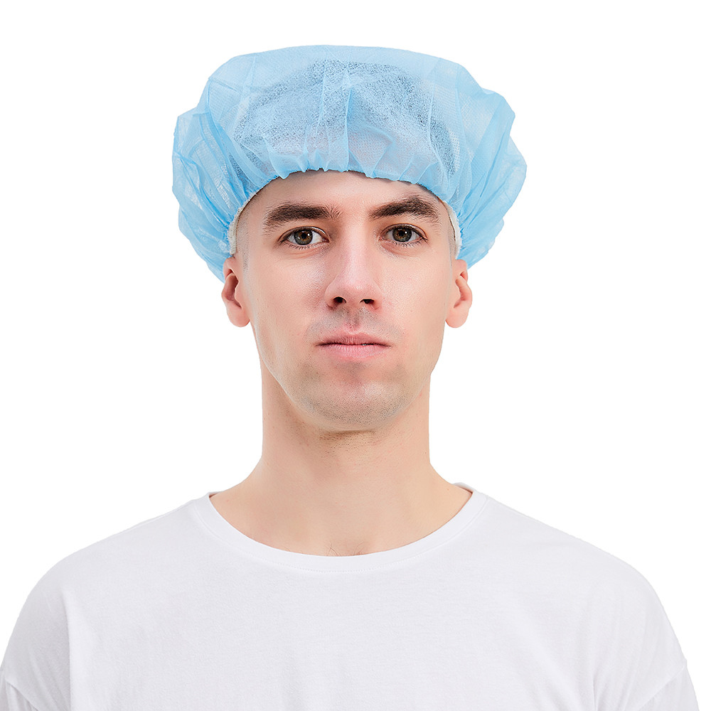 Quality Hospital Bouffant Disposable Non Woven Cap 18" 10gsm for sale