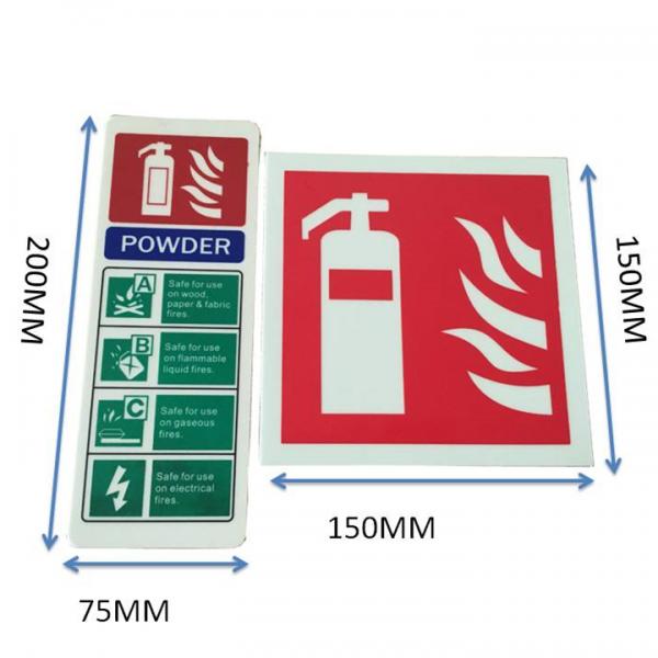 Luminescent fire equipment instructions sign glow in dark safety sign