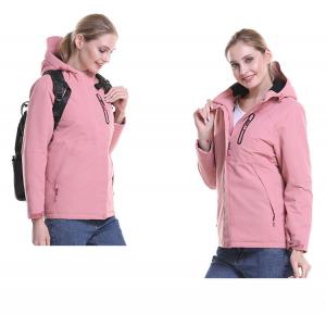 Quality Down Hoodie Electric Heating Jacket Washable Usb Charging Long Puffer Coat for sale