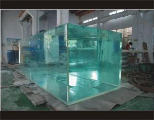 Quality Cylindrical Clear Acrylic Aquarium Tanks / Plexiglass Fish Tank 300mm Thick for sale