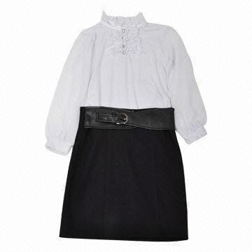 Quality Girls' School Uniform/Suit, Made of Cotton for sale