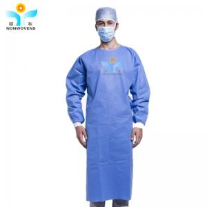 Quality SMS SSMMS Surgical Gown Disposable Sterile Waterproof Isolation Gown AAMI Level 1/2/3 for sale
