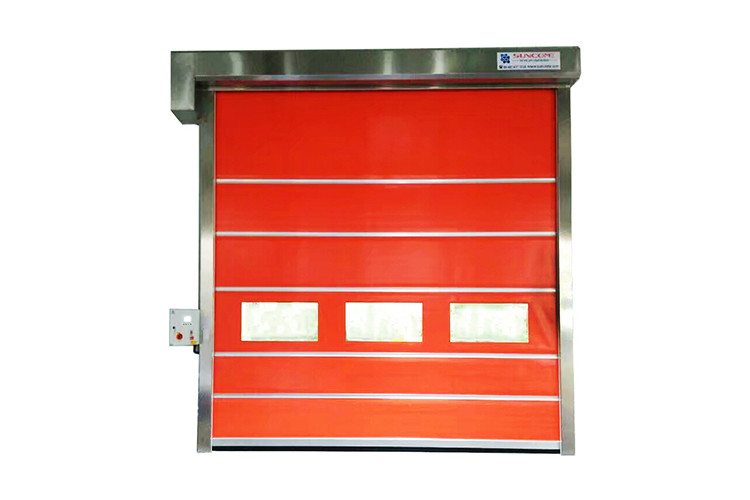 Quality English Man Machine Interface High Speed Rolling Door Outside Big Wind Area for sale