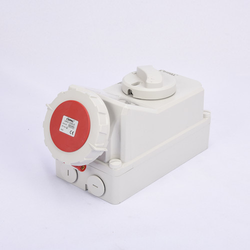 Buy cheap IP44 380V 32A Industrial Power Socket Waterproof With Switch Mechanical from wholesalers