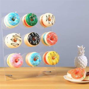Quality Clear Handmade Acrylic donut holder stand For Cake Shop Wedding Party for sale