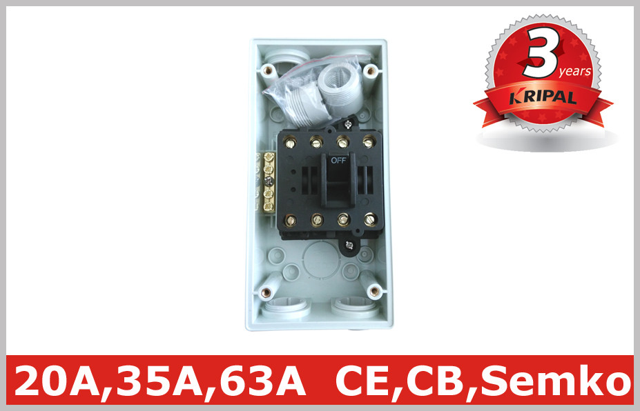 Quality UKF1 series IP66 Double Pole Electrical Weatherproof Switch Socket Outlet 63A For Outdoor Isolation for sale
