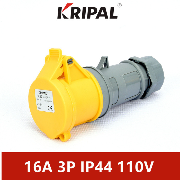 Quality 16 Amp 110V IP44 Waterproof Single Phase Connector IEC Standard for sale
