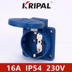 Quality IP54 16 Amp Blue German standard for industrial additional socket for sale
