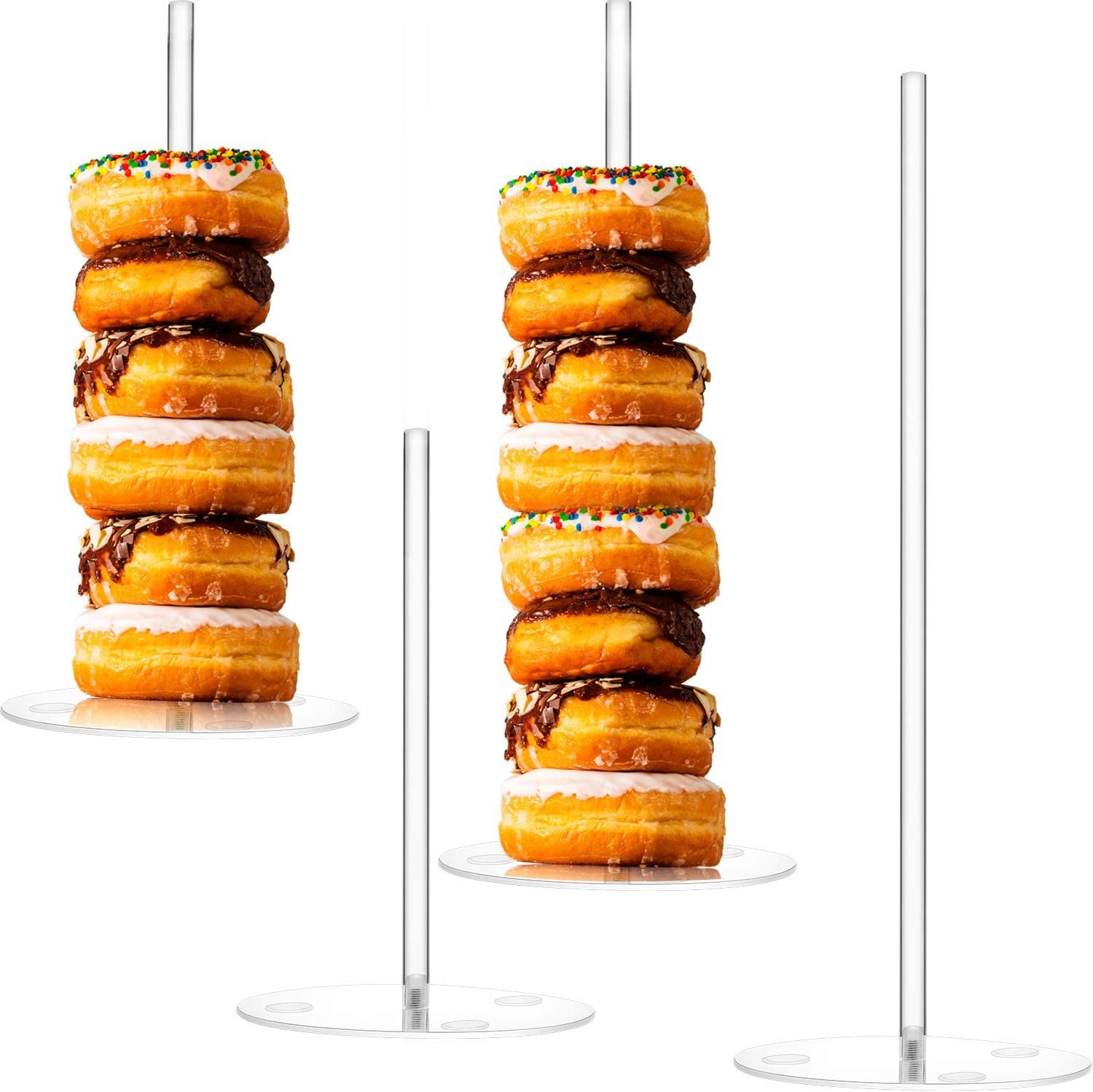 Quality Customizable Acrylic Donut Stand Laser Cutting For Bridal Shower Event for sale