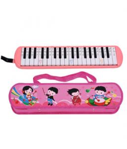 Quality ABS Plastic Shell Copper board 37 key Melodica kids toy with Cartoon leather box-AGME37A-3 for sale