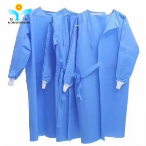 Quality Doctor Nurse 25-65gsm Medical Disposable Isolation Gowns With Elastic Cuff for sale