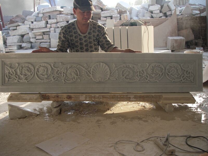 Quality white marble carved panel for indoor for sale