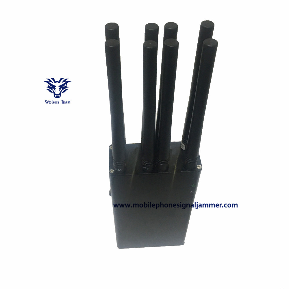 Quality 8 bands Handheld WiFi GPS and 3G 4GLTE 4GWimax Phone Signal Jammer for sale