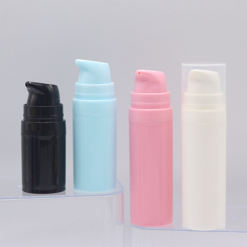 Quality Customized Cylindrical PET Plastic Airless Pump Bottle With Snap Lotion Pump for sale